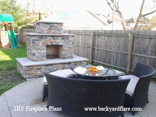 DIY Outdoor Fireplace