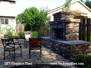 DIY Outdoor Fireplace