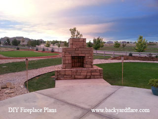 DIY Outdoor Fireplace