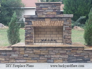 DIY Outdoor Fireplace